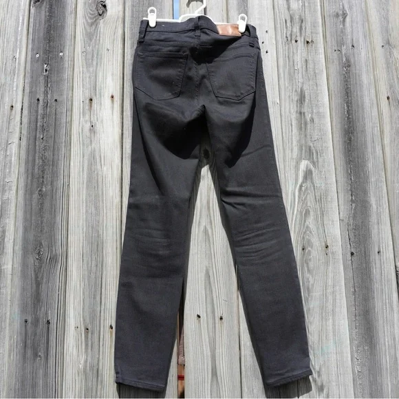 MADEWELL BLACK HIGH RISE 9” SKINNY JEANS 25